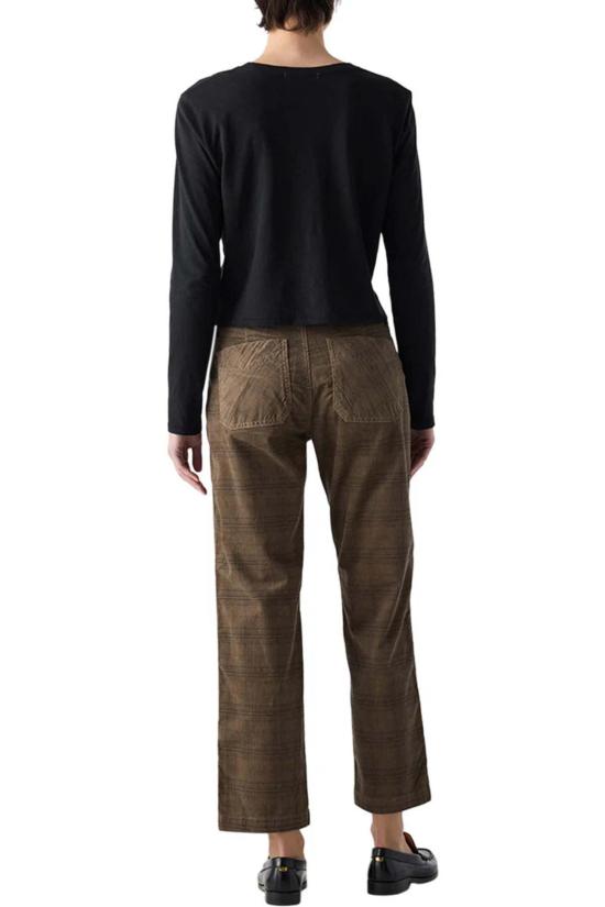  아모 데님 크롭 팬츠 릴리안 코듀로이 팬츠 샌드 플레드 - AMO DENIM