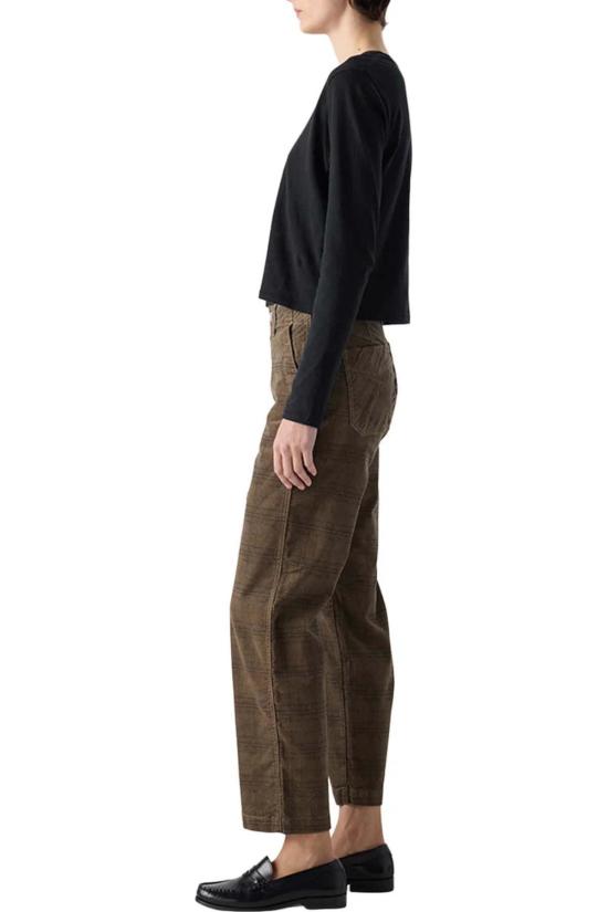  아모 데님 크롭 팬츠 릴리안 코듀로이 팬츠 샌드 플레드 - AMO DENIM