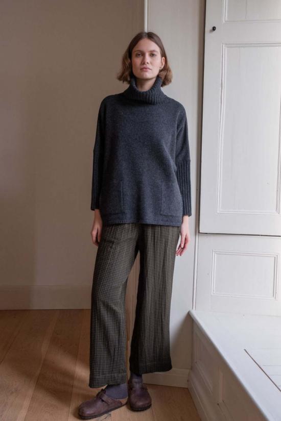  Bibico 크롭 팬츠 비비코 올라 캐주얼 팬츠 올리브