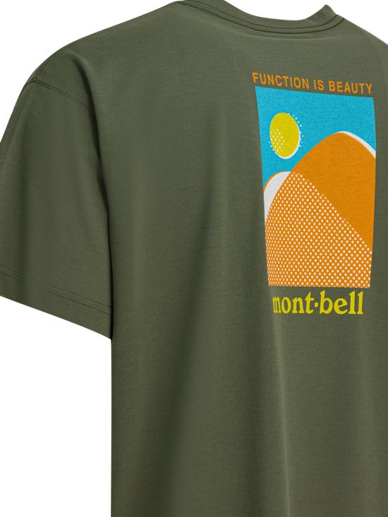 25FW 몽벨 반팔 티셔츠 2304639WICKRON T MOUNTAINS SUNKH Green - MONTBELL