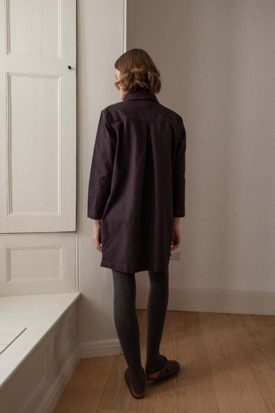  비비코 숏 원피스 타라 숏 코튼 트윌 드레스 그레이 - BIBICO