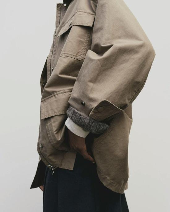  미정박 자켓 미정 박 콘트라스트 칼라 워크 재킷 - MIJEONG PARK