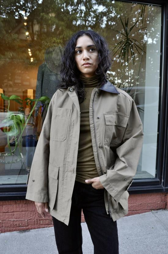  미정박 자켓 미정 박 콘트라스트 칼라 워크 재킷 - MIJEONG PARK