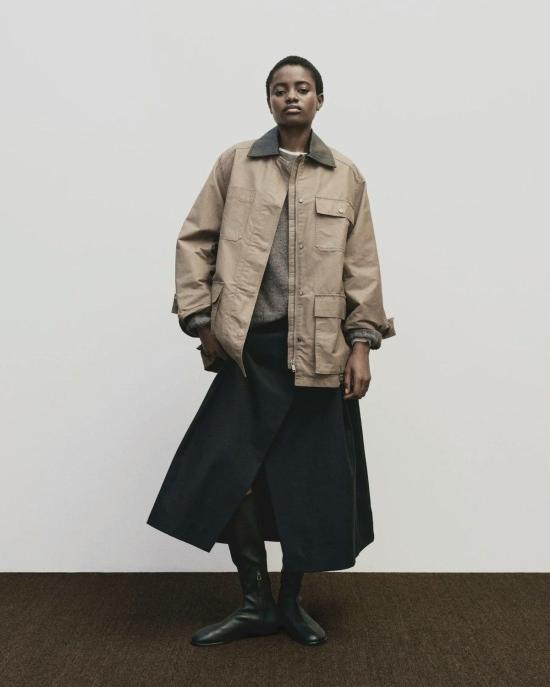  미정박 자켓 미정 박 콘트라스트 칼라 워크 재킷 - MIJEONG PARK