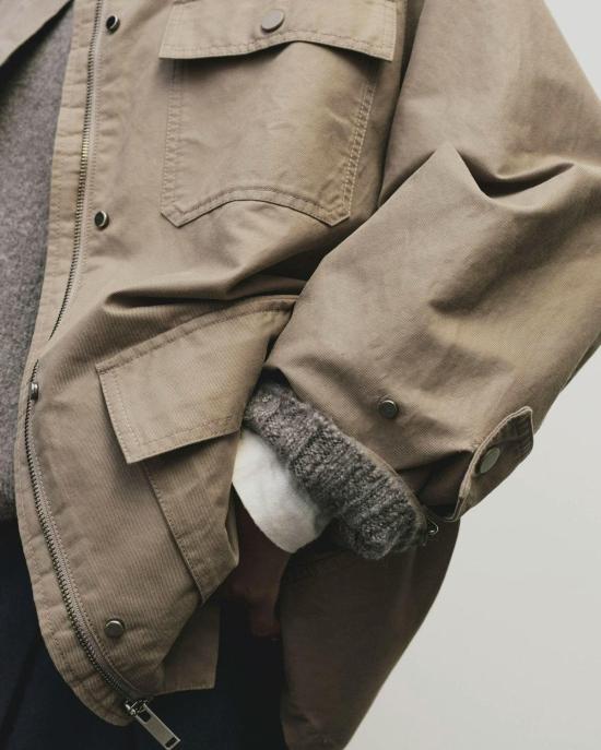  미정박 자켓 미정 박 콘트라스트 칼라 워크 재킷 - MIJEONG PARK