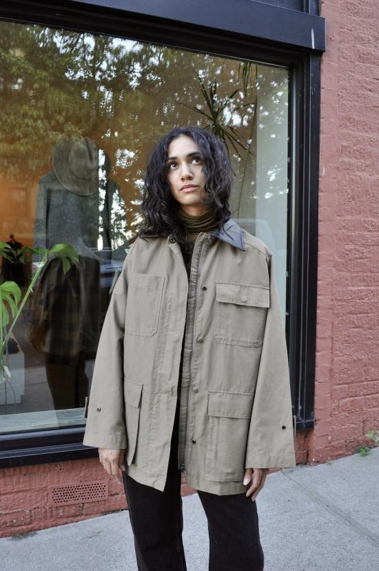  미정박 자켓 미정 박 콘트라스트 칼라 워크 재킷 - MIJEONG PARK