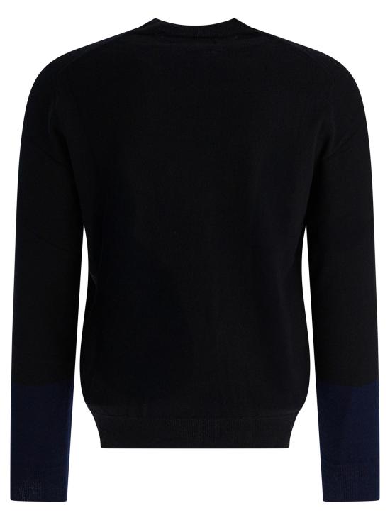 25FW 꼼데가르송 컬러블록 스웨터 FZ N112 PER1 BLACK NAVY - COMME DES GARCONS