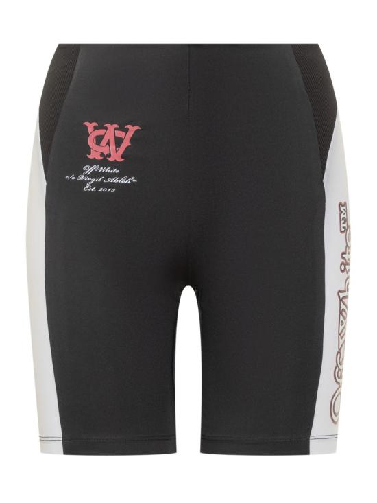 25FW 오프화이트 숏팬츠 OWCB05HF25JER001 1001 BLACK WHITE