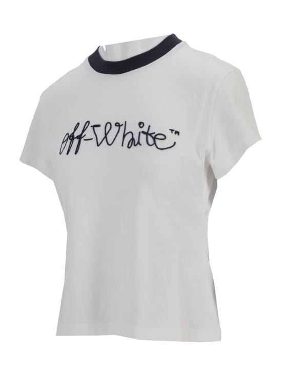 25FW 오프화이트 반팔 티셔츠 OWAA112F25JER001 0148 WHITE BLUE IRIS - OFF WHITE