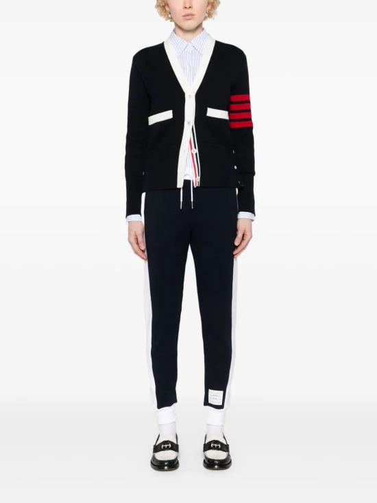 25FW 톰브라운 스트레이트 팬츠 FJQ123A03037 415 NAVY - THOM BROWNE