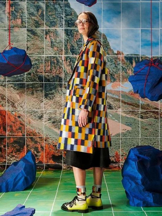  헨릭 빕스코브 코트 Henrik Vibskov 플랫  브러쉬드 스퀘어 - HENRIK VIBSKOV