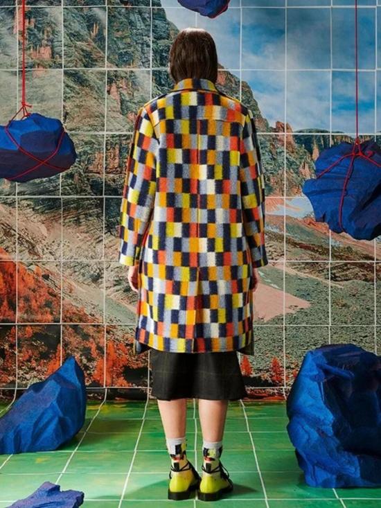  헨릭 빕스코브 코트 Henrik Vibskov 플랫  브러쉬드 스퀘어 - HENRIK VIBSKOV