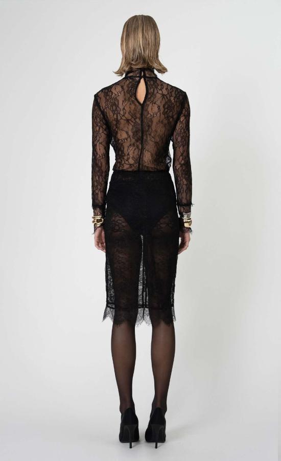  논살란트 레이블 미디 스커트 논샬란트 라벨 스텔라  블랙 - NONCHALANT LABEL