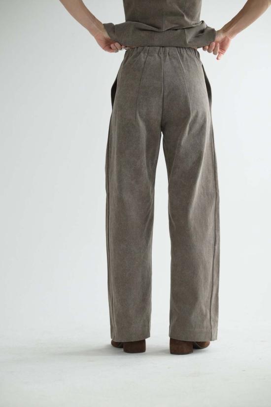  로렌 마누지안 스트레이트 팬츠 캔버스 갤러리 팬츠 - LAUREN MANOOGIAN