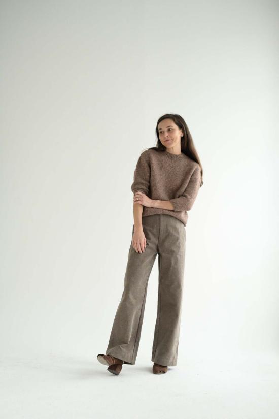  로렌 마누지안 스트레이트 팬츠 캔버스 갤러리 팬츠 - LAUREN MANOOGIAN