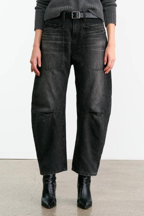  닐리로탄 데님 팬츠 닐리 로탄 숀 진 스톤 블랙 워시 - NILI LOTAN