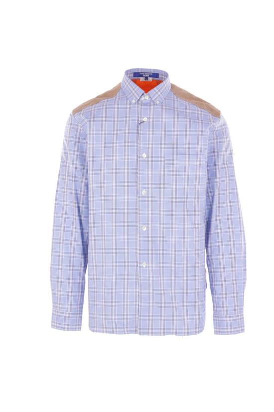 25FW 와타나베 준야 긴팔 셔츠 WPB012W251SAXNVWHXORANGE SAX NAVY WHITE