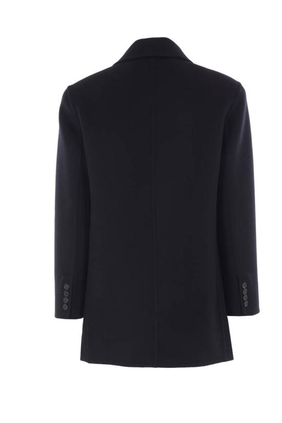 25FW 생로랑 더블 페이스 펠트 소재 피코트  837180Y060R1005 NOIR PROFOND - SAINT LAURENT