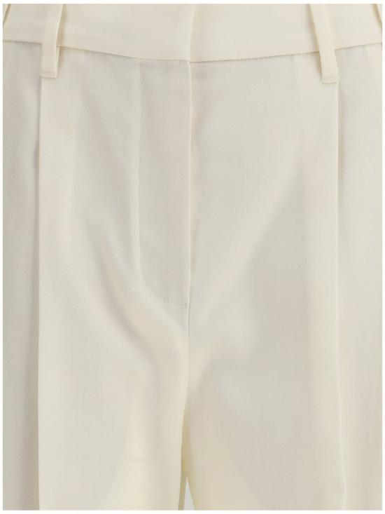 25FW 브루넬로 쿠치넬리 스트레이트 팬츠 MA033P9045 C4357 WHITE - BRUNELLO CUCINELLI