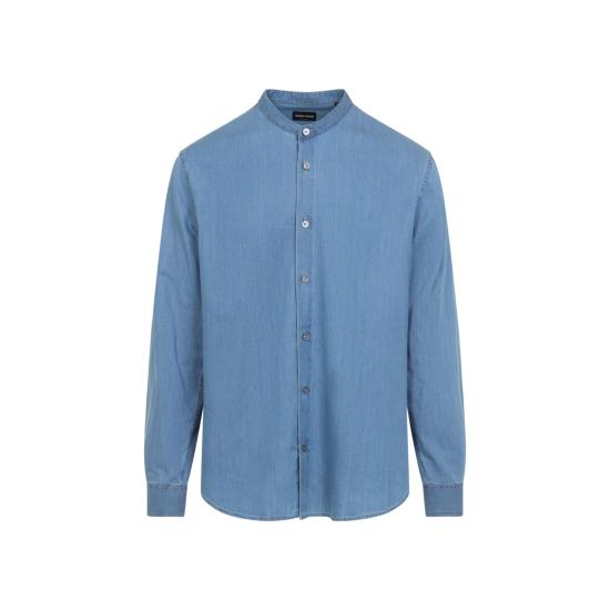 25FW 조르지오 아르마니 셔츠 GM002512 AF15417 MB003 LIGHT BLUE DENIM