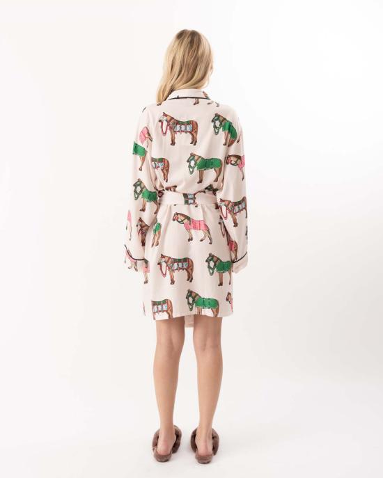  케이티 키메 언더웨어 케이티 카임 에퀘스트리안 엘레강스 라운지 로브 멀티컬러 - KATIE KIME