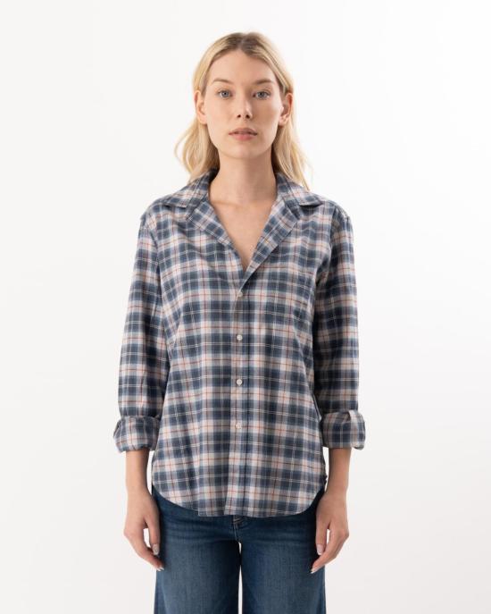  프랭크 앤 에일린 셔츠 프랭크 & 아일린 아일린 릴렉스 버튼업 셔츠 그레이/레드 플레드