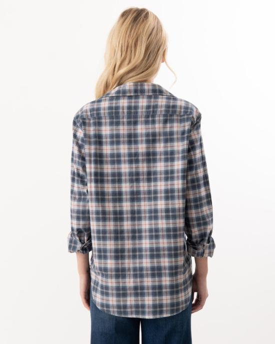  프랭크 앤 에일린 셔츠 프랭크 & 아일린 아일린 릴렉스 버튼업 셔츠 그레이/레드 플레드 - FRANK & EILEEN