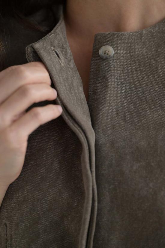  로렌 마누지안 민소매 티셔츠 캔버스 보디스 - LAUREN MANOOGIAN