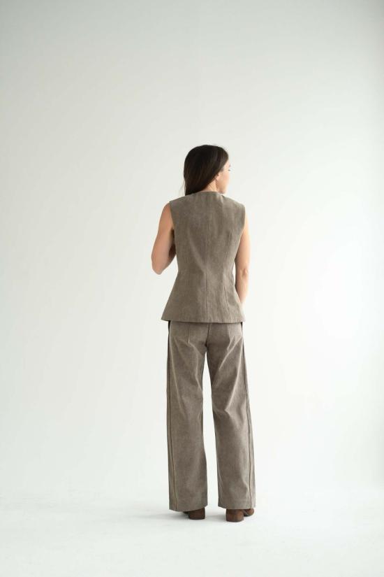  로렌 마누지안 민소매 티셔츠 캔버스 보디스 - LAUREN MANOOGIAN