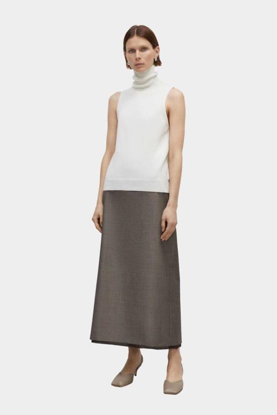  코데라 베스트 메리노 울 터틀넥 조끼 화이트 - CORDERA