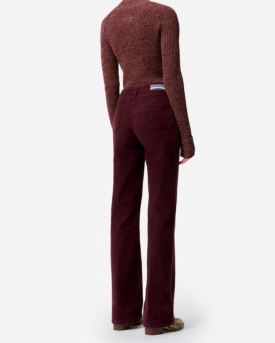  바네사브루노 스트레이트 팬츠 바네사 브루노 돔페이  버건디 - VANESSA BRUNO