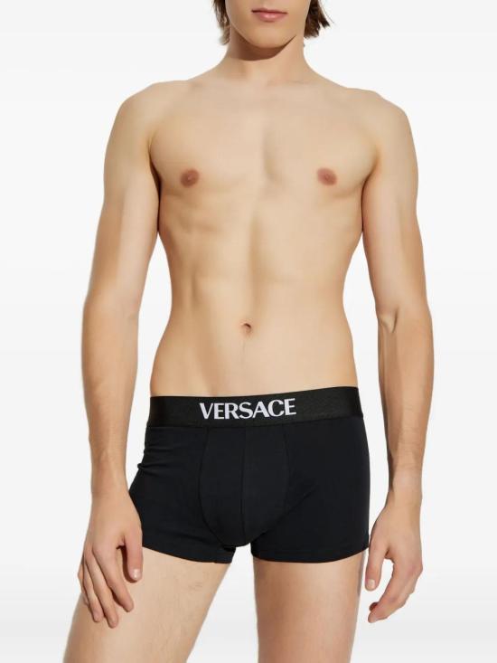 25FW 베르사체 로고 인타르시아 복서 팬츠 10209851A14783 2W020 - VERSACE