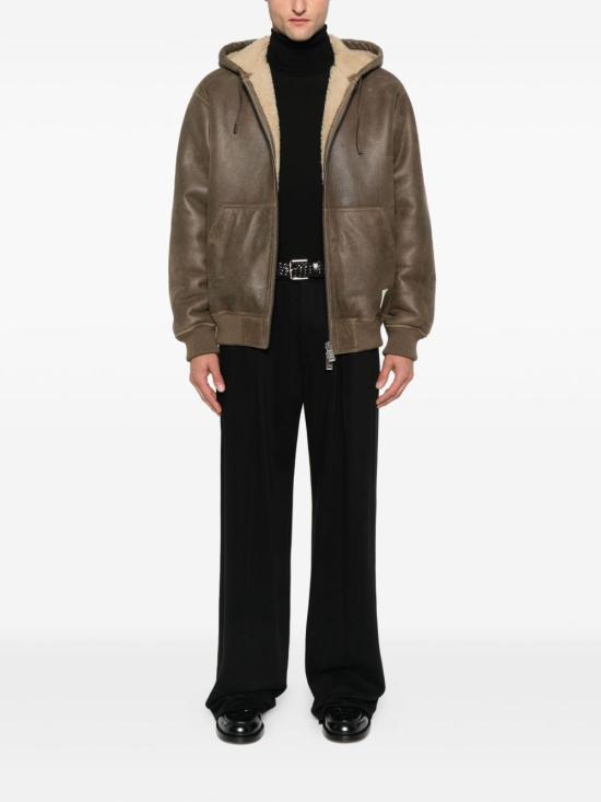 25FW 엠포리오 아르마니 가죽 자켓 EM002616 AF17349U6199 Green - EMPORIO ARMANI