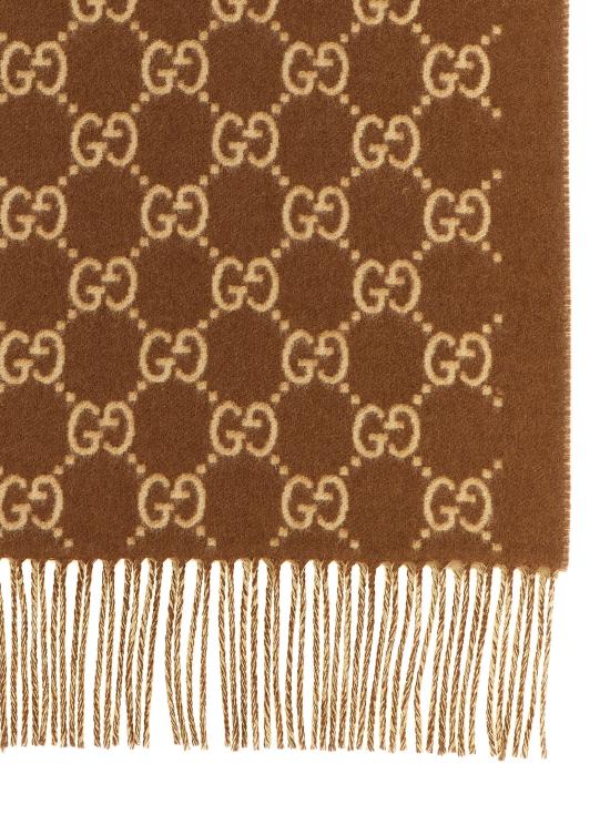 25FW 구찌 GG 캐시미어 스카프 8123173GAC02379 Brown - GUCCI