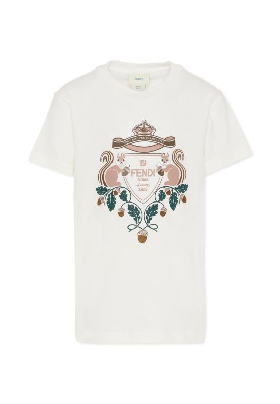 26SS [키즈] 펜디 티셔츠 JMI493 7AJ F0TU9 WHITE