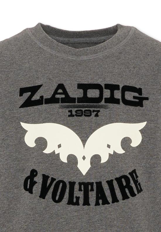 25FW [키즈] 자딕앤볼테르 니트/스웻셔츠 X60484 A83 GREY - ZADIG & VOLTAIRE