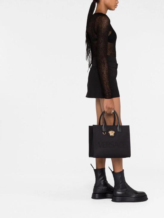 25FW 베르사체 토트백 10058611A03095 Black Versace Gold - VERSACE