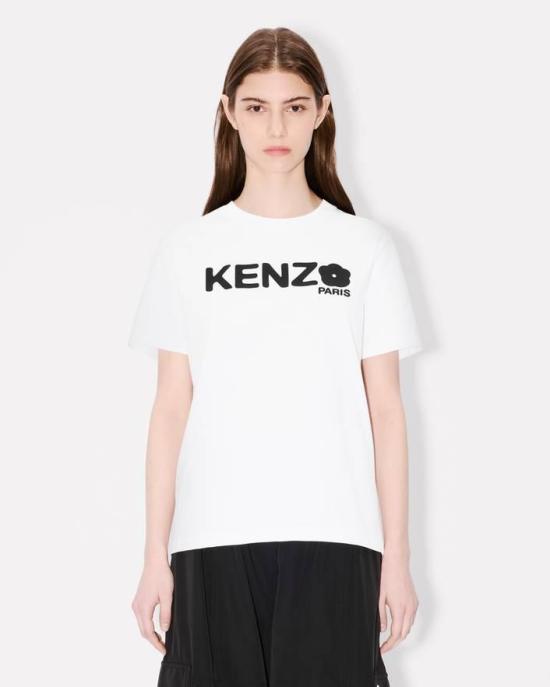25FW 겐조 반팔 티셔츠 FF52TS1574SO 01 White - KENZO