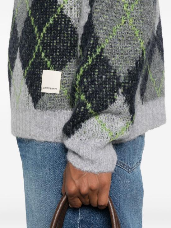 25FW 엠포리오 아르마니 스웨터 EM002500 AF19842FB001 Blue - EMPORIO ARMANI