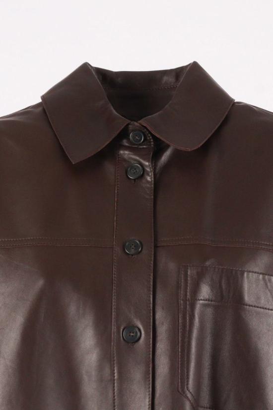 25FW 위켄드막스마라 가죽 자켓 2525446051600 001 CIOCCOLATO 241977 BROWN - WEEKEND MAX MARA