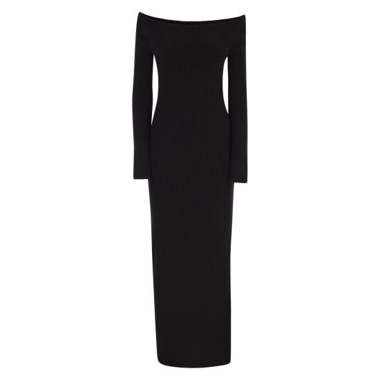 25FW 막스마라 미디 원피스 2521326203600 BLACK