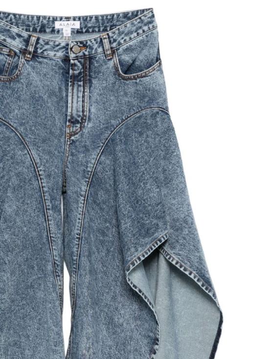 25FW 알라이아 팬츠 AA9P1199T535B 524 BLEU NEIGE - ALAIA