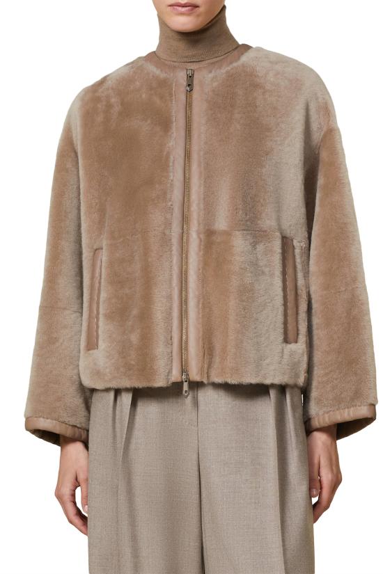 25FW 막스마라 무스탕 2521416025600 001 Beige - MAX MARA