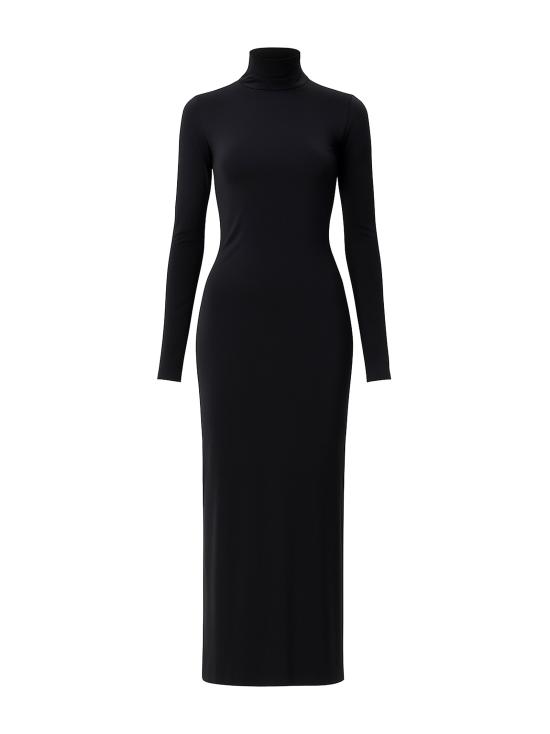 25FW 아마주인 미디 원피스 11JENUDB DEEPBLACK Black