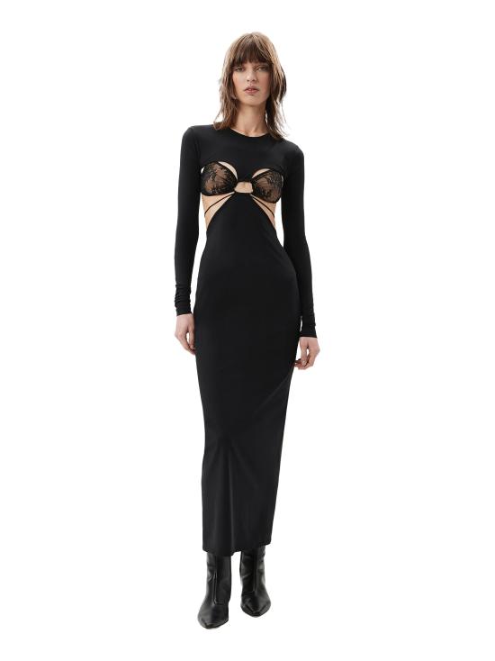 25FW 아마주인 미디 원피스 11DHEUDB DEEPBLACK Black - AMAZUIN