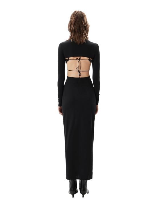 25FW 아마주인 미디 원피스 11DHEUDB DEEPBLACK Black - AMAZUIN