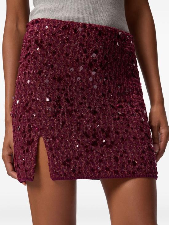 25FW 핑코 미디 스커트 GIMME105936 A2Y9R57 Bordeaux - PINKO