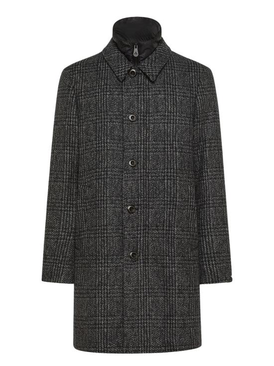 25FW 페트레이 피온갈 체크 체크 원단 탈부착 베스트 코트 PEU560801152017 761 Grey