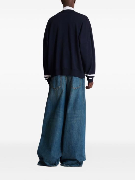 25FW 발망 스웨터 FH0KE050KJ21 SFH Blue - BALMAIN