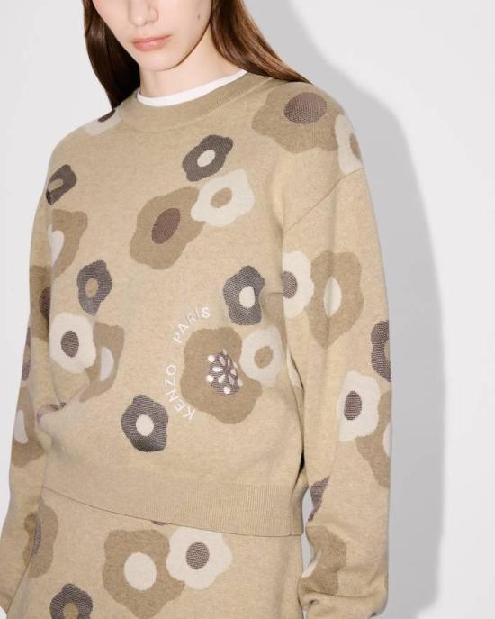 25FW 겐조 스웨터 FF62PU7153CR 11 Beige - KENZO